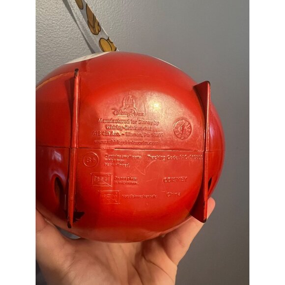 Official Disney Parks Mickey Mouse Balloon Ears Popcorn Bucket W Strap Disneyana - Picture 9 of 10